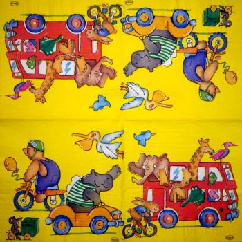 010 Tiere Afrika: Diverse - 3-lagig - Duni